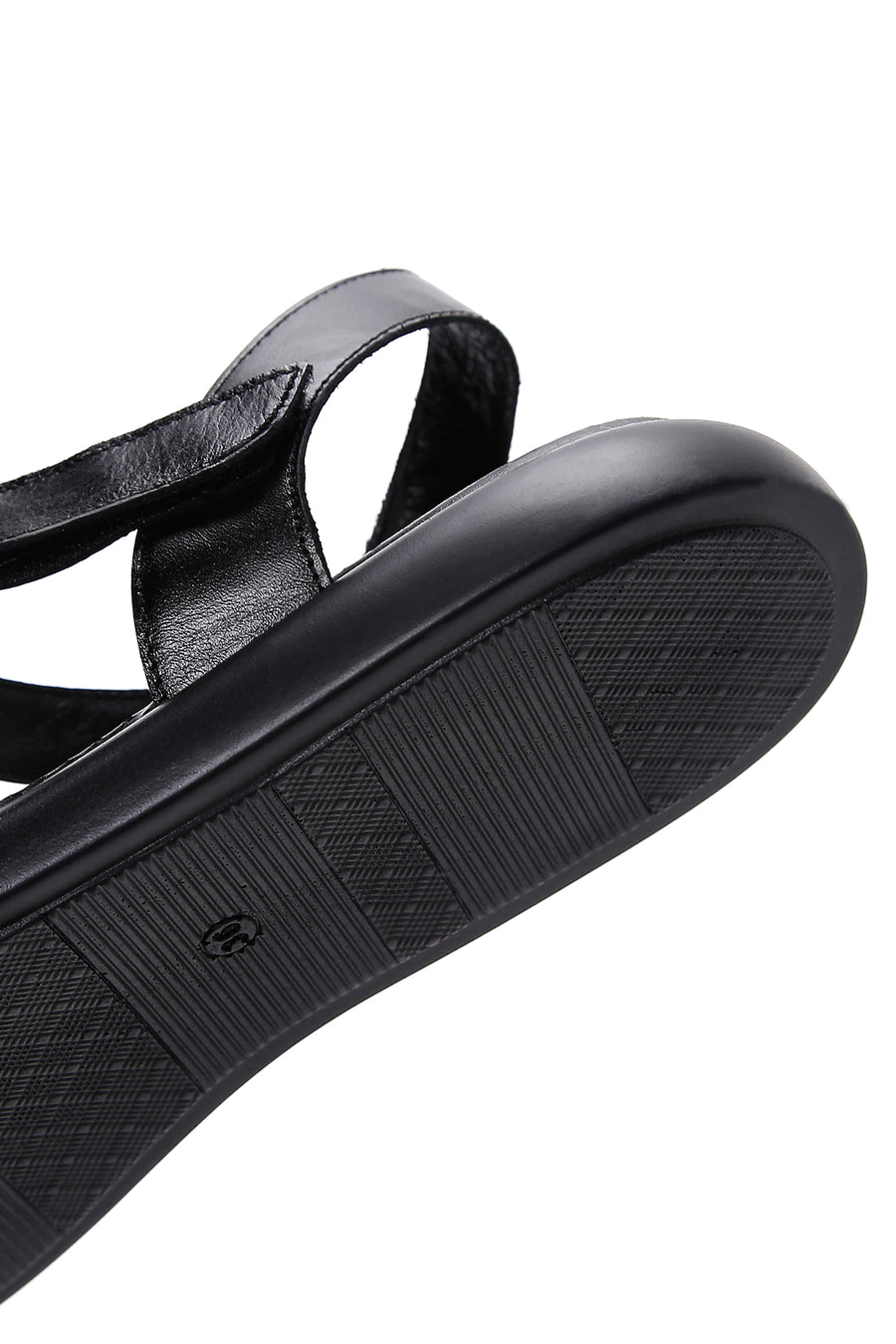 Kadın Siyah Deri Comfort Sandalet