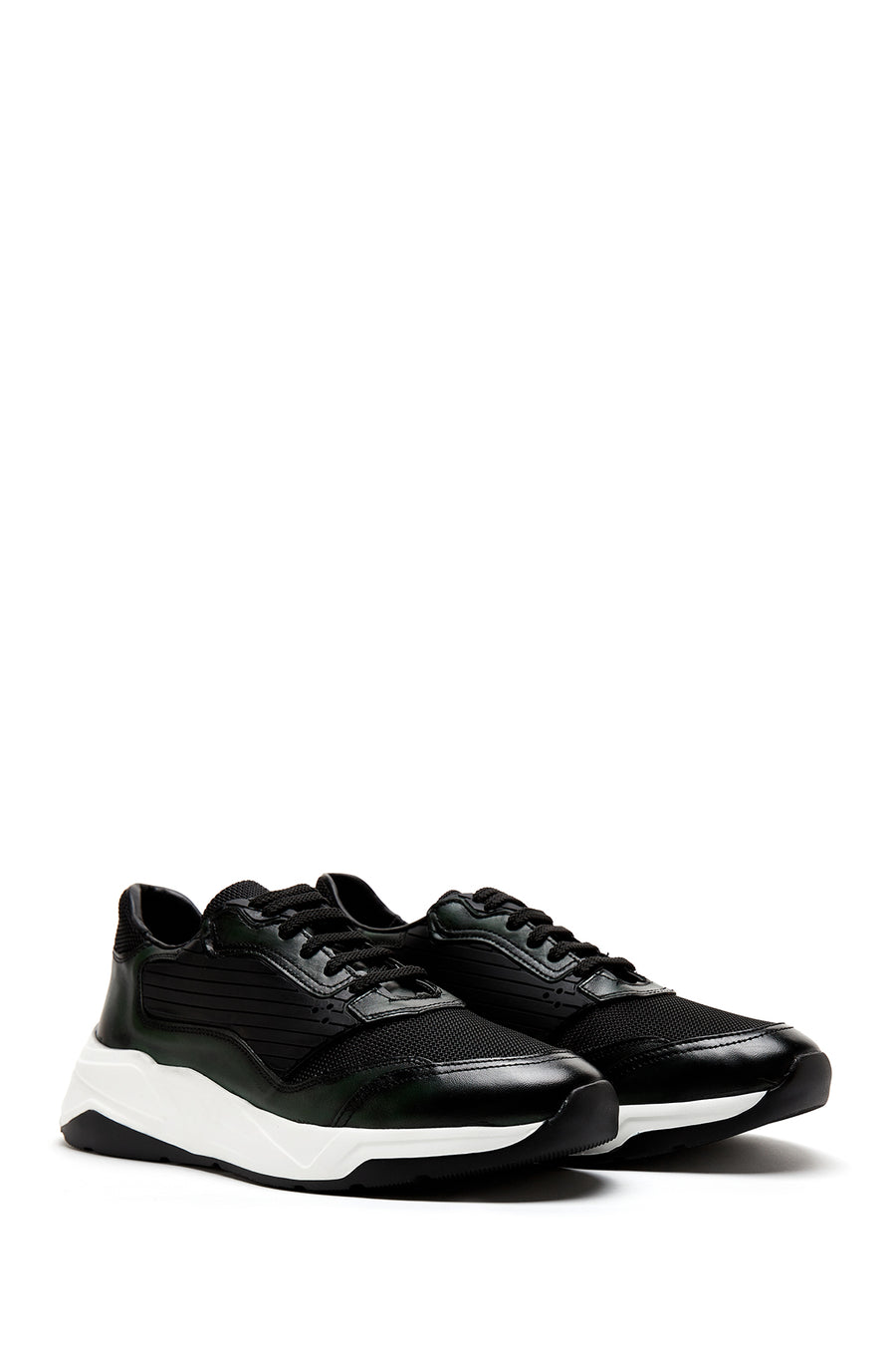 Erkek Yeşil Deri Sneaker