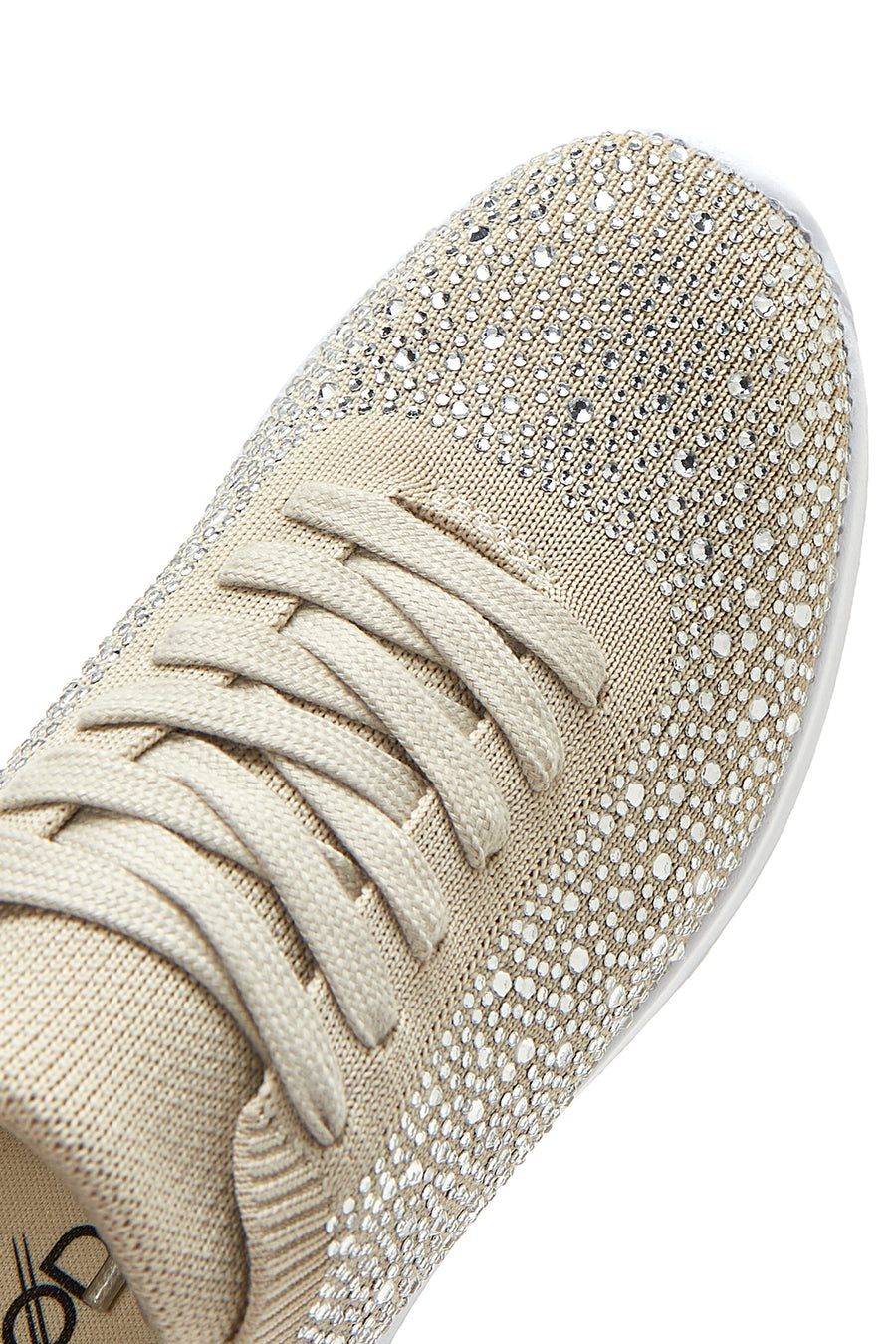 Kadın Bej Taşlı Sneaker
