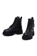 Women's Black Zippered Casual Boots | Derimod