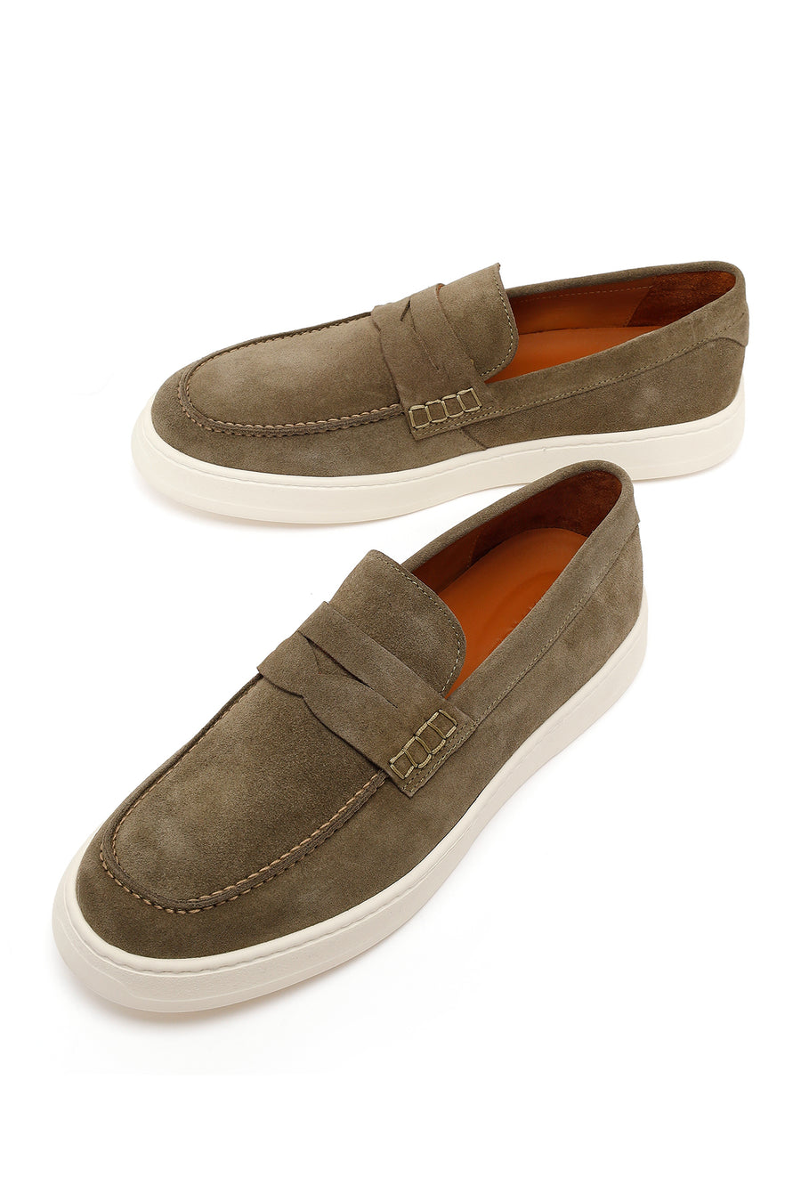 Male Khaki Suede Casual Loafer