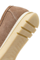 Kadın Vizon Bağcıklı Tokalı Süet Deri Comfort Loafer | Derimod