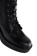 Women's Black Leather Heeled Boots | Derimod
