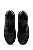 Kadın Siyah Deri Kalın Tabanlı Sneaker | Derimod