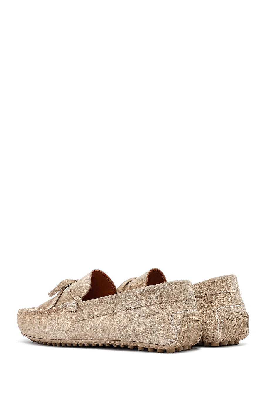 Erkek Bej Süet Deri Casual Loafer