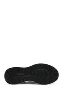 Men's Black Crocodile Patterned Lace-Up Leather Sneakers | Derimod