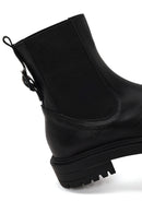 Woman Black Leather Chelsea Boots | Derimod