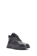 Men's Black Lace-Up Leather Casual Boots | Derimod