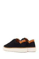Male Black Lace-Up Nubuck Leather Sneaker | Derimod