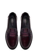 Kadın Bordo Deri Maskülen Loafer | Derimod