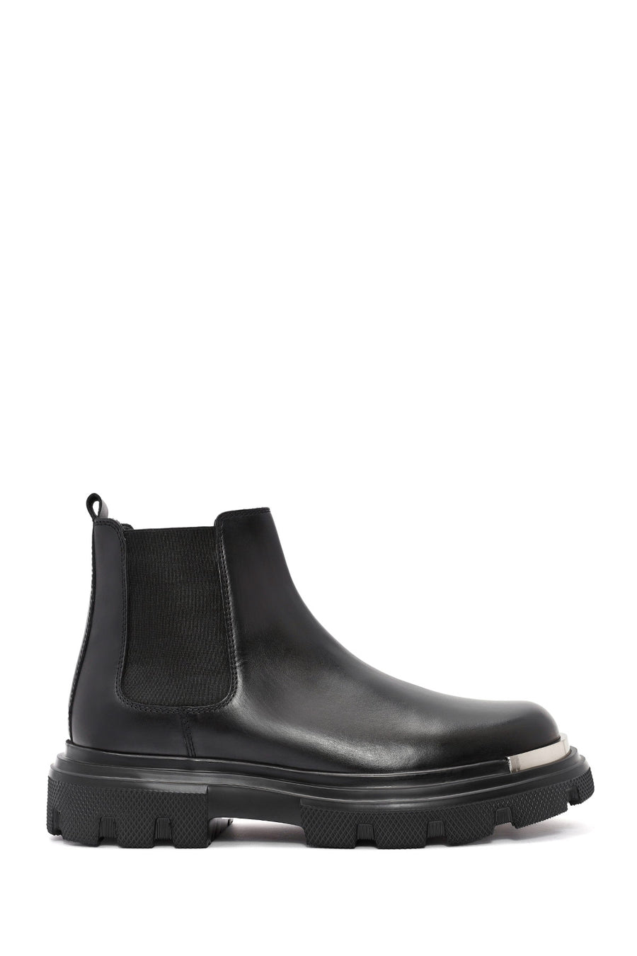 
Men's Black Metal Detailed Leather Chelsea Boot
 24WFD650318 | Derimod