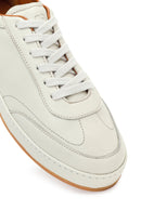 Men's White Lace-up Leather Sneaker | Derimod
