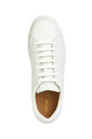 Geox Women's White Lace-Up Spherica Ecub Leather Sneaker | Derimod