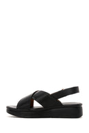 Women's Black Thick Sole Comfort Sandals | Derimod