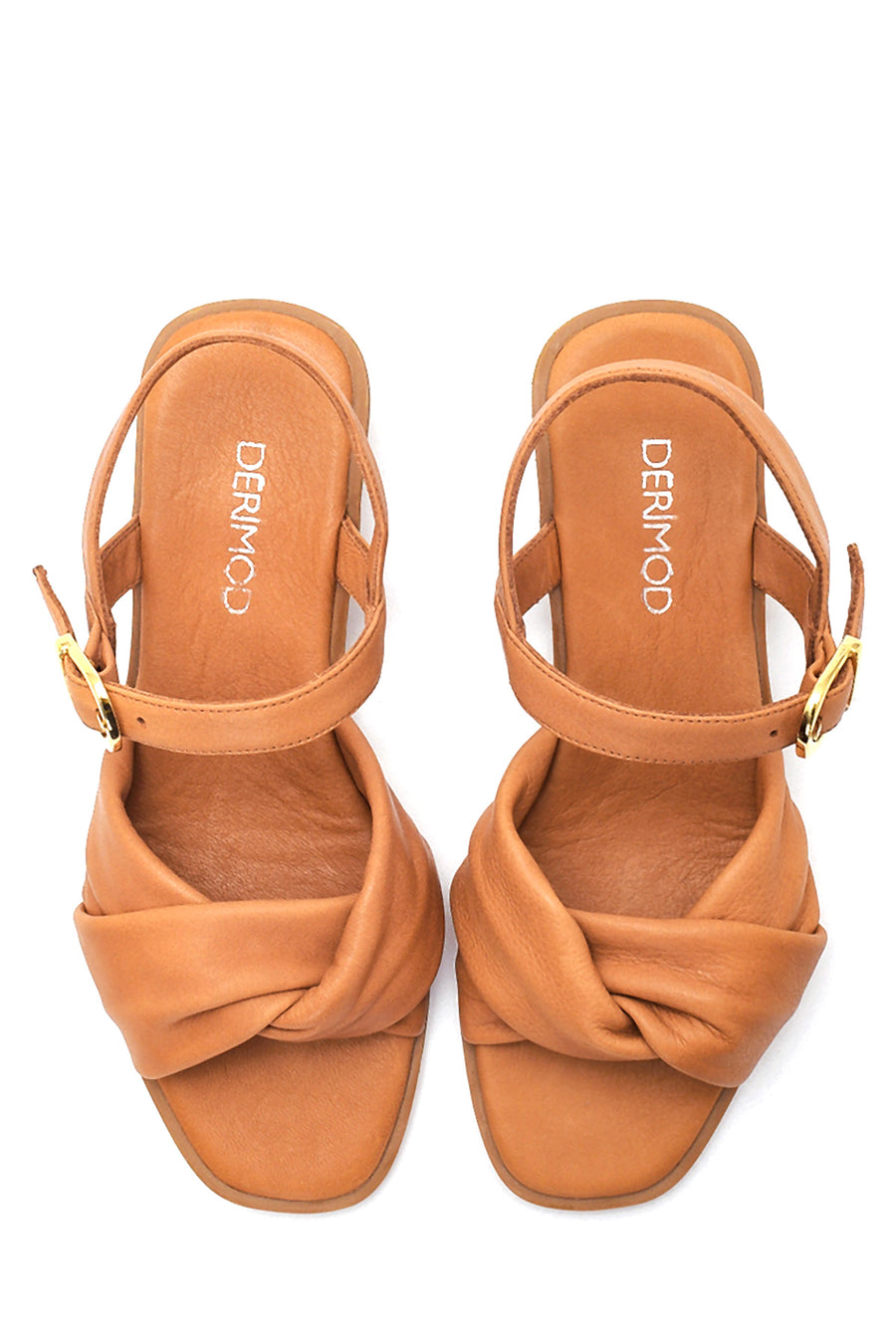 Women's Tan Leather Comfort Sandals