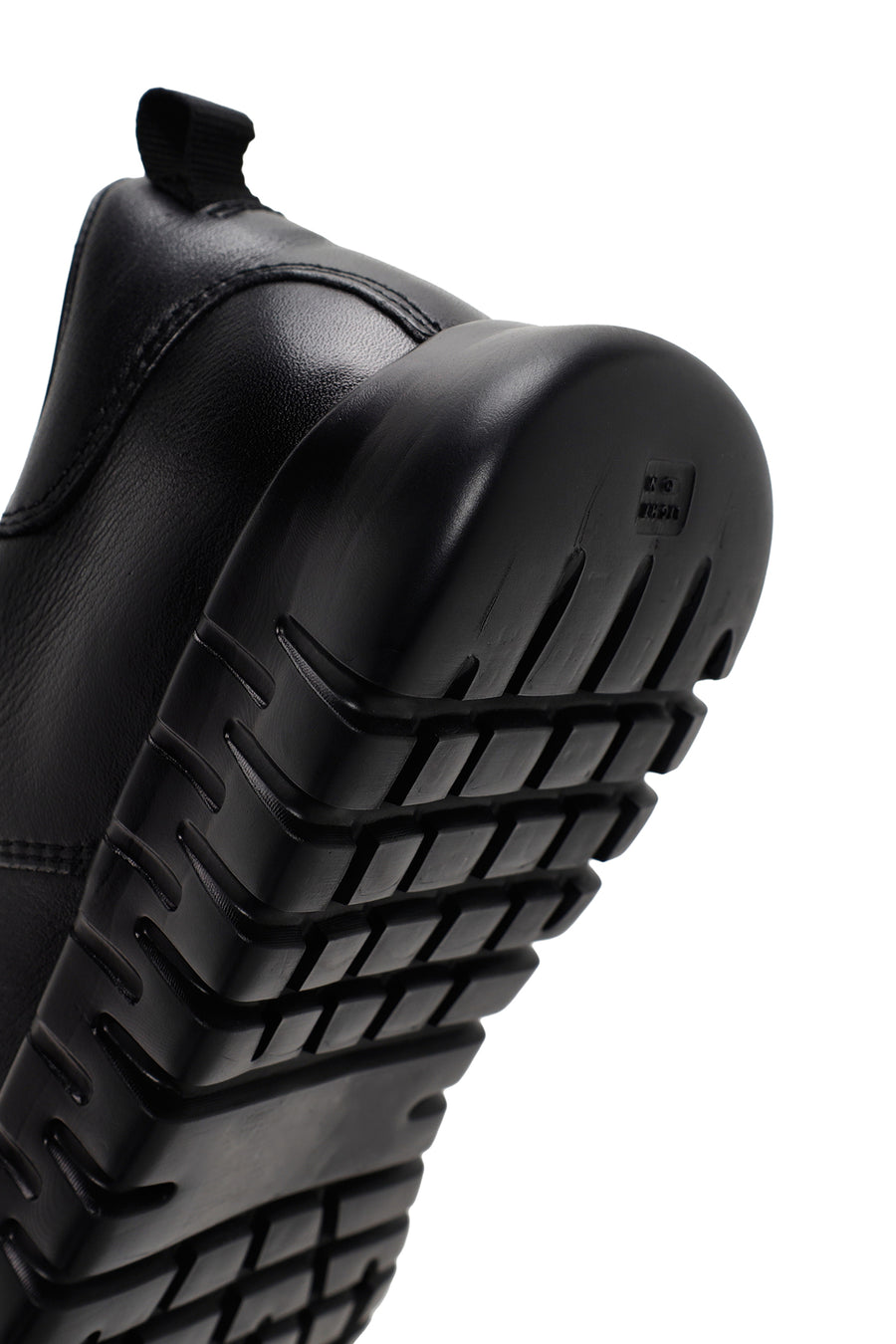 Erkek Siyah Bağcıklı Deri Sneaker