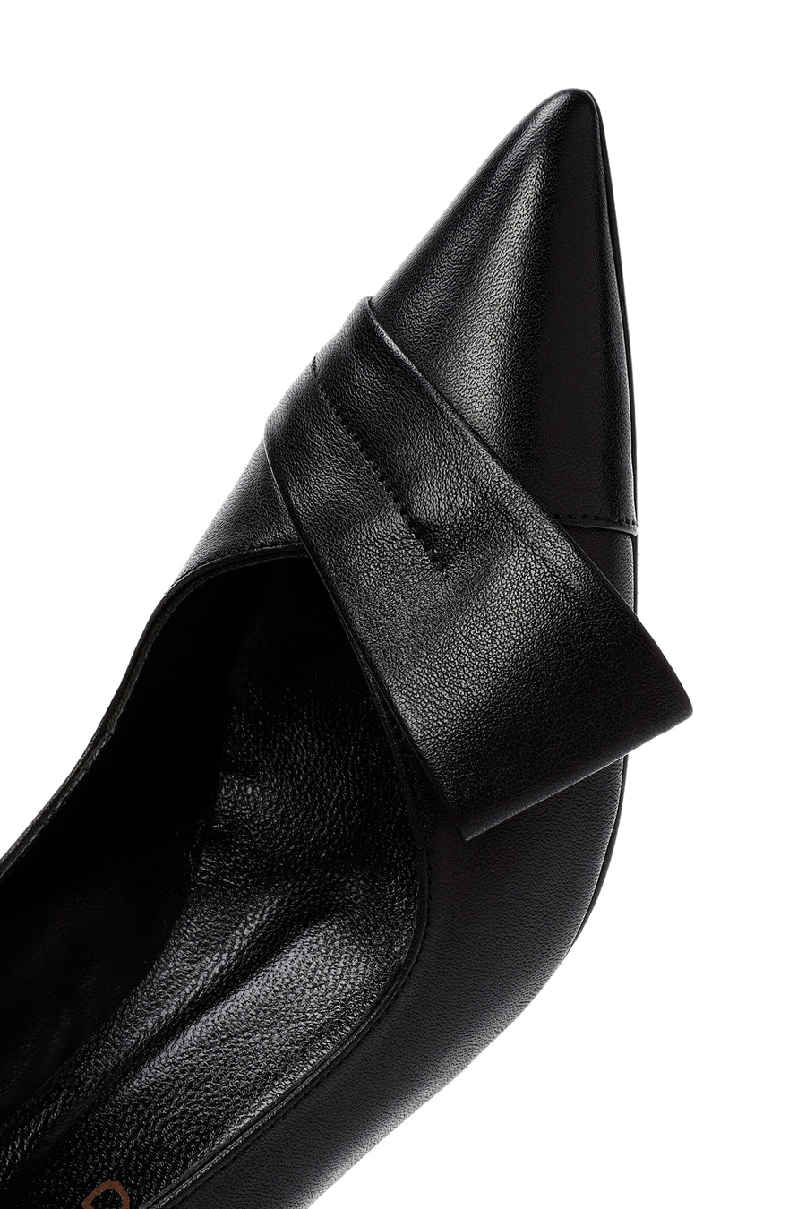 Kadın Siyah İnce Topuklu Deri Stiletto