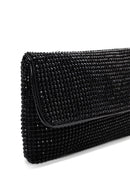 Woman Black Chain-Strap Embellished Evening Mini Clutch Bag | Derimod