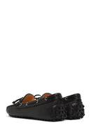 Woman Black Leather Loafer | Derimod