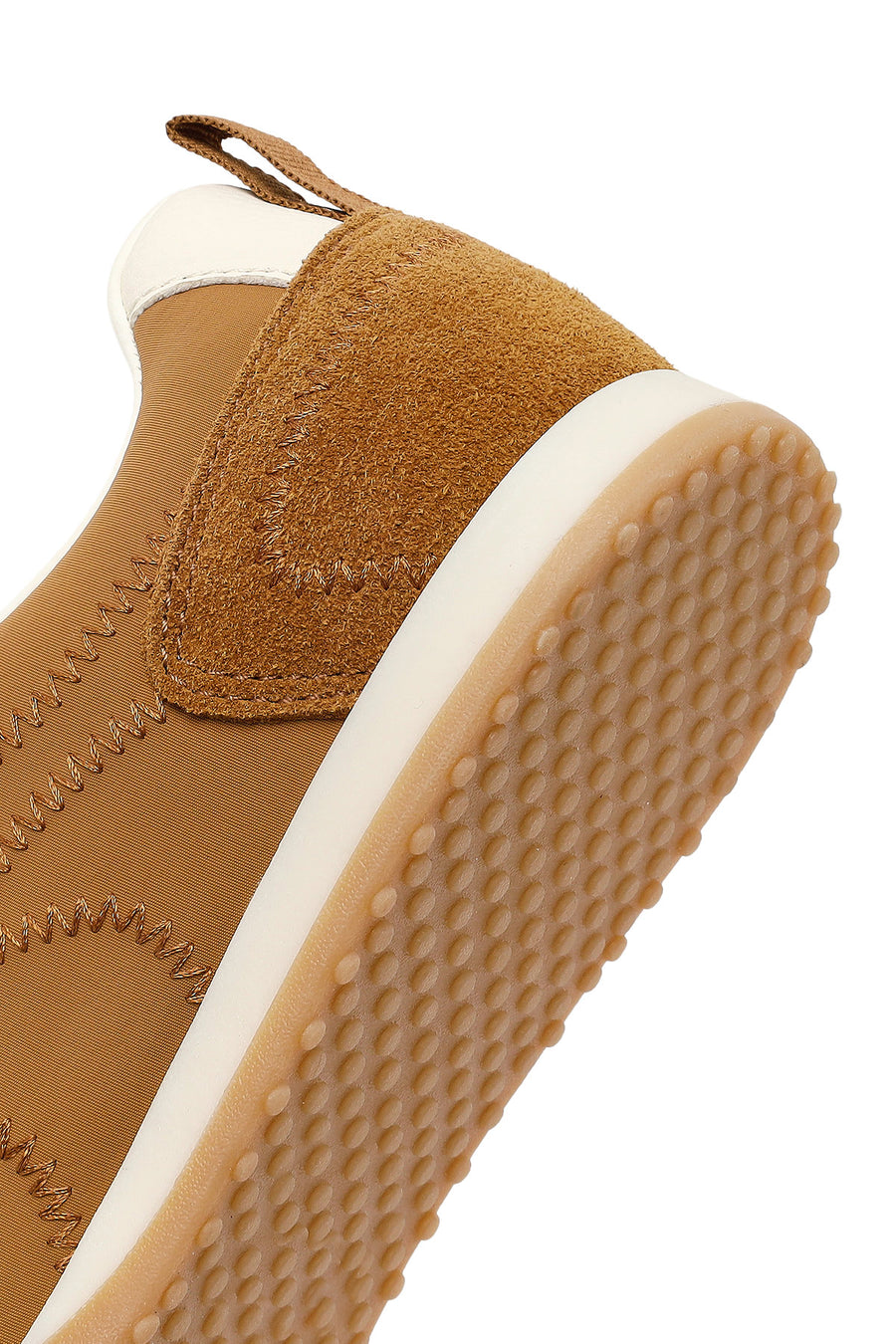 Kadın Taba Bağcıklı Deri Sneaker