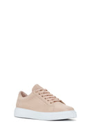 Women's Powder Lace-Up Leather Sneaker | Derimod