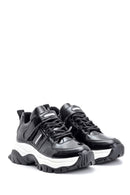 Women's High-Based Sneaker with Patent Leather Detail | Derimod