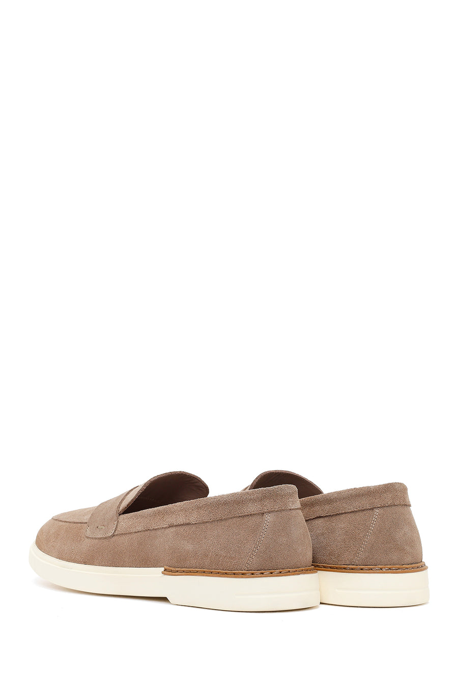 Erkek Bej Süet Deri Casual Loafer