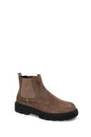 Male Mink Thick-Soled Suede Casual Chelsea Boots | Derimod