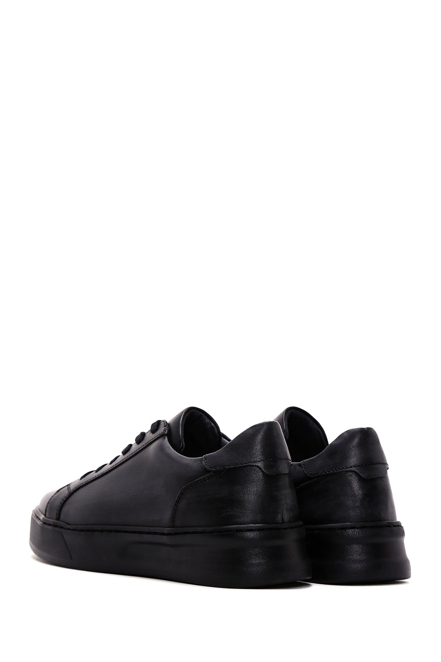 Erkek Siyah Deri Sneaker