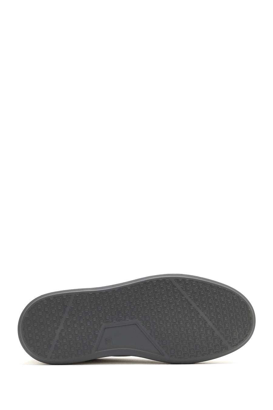 Erkek Beyaz Kalın Tabanlı Bağcıklı Deri Sneaker