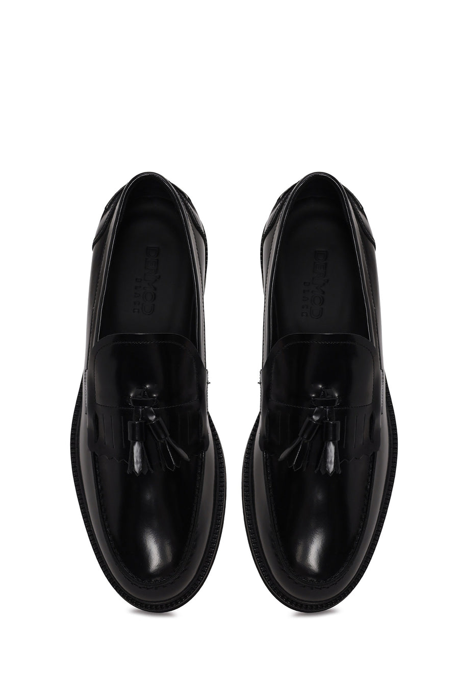 Male Black Tasselled Leather Loafer