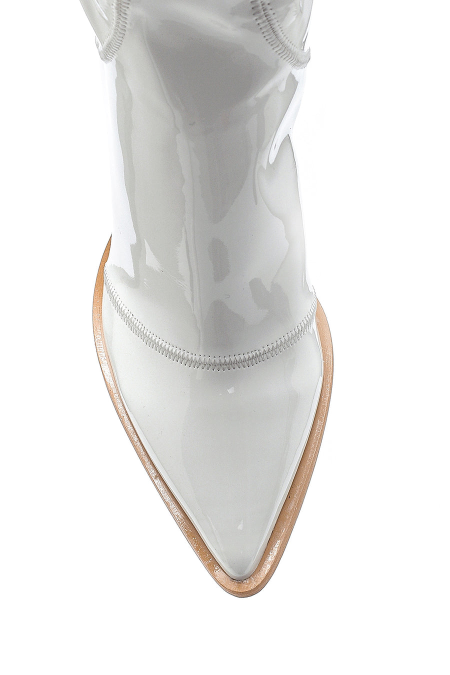 Women's Leather Patent Leather Heeled Boots