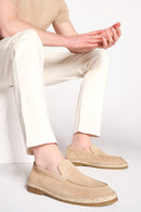 Erkek Bej Süet Deri Casual Loafer | Derimod