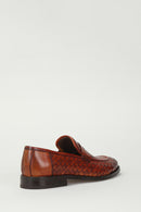 Braided Men's Leather Loafer | Derimod