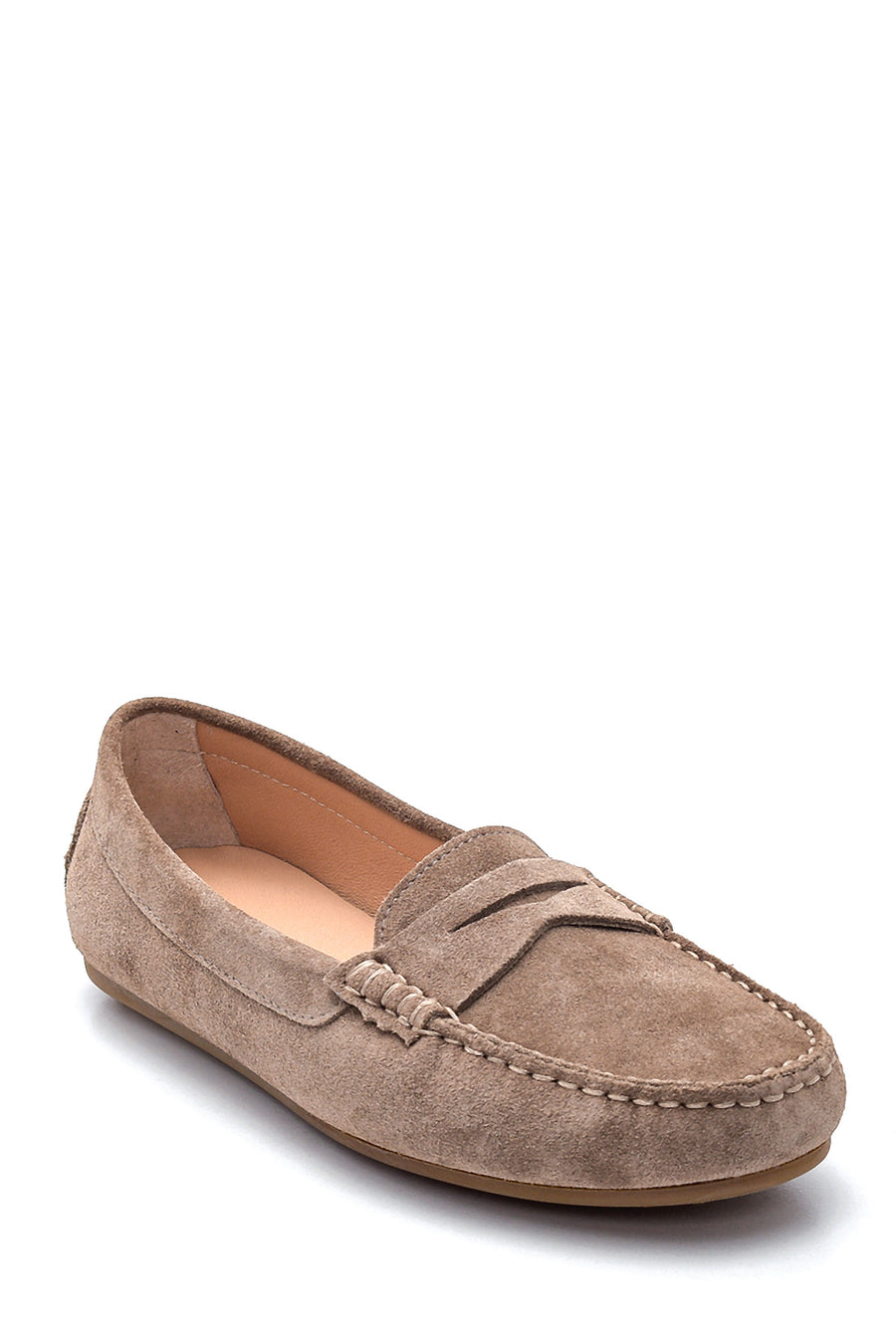 Kadın Deri Süet Loafer