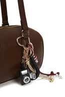 Woman Brown Charmed Shoulder Bag | Derimod