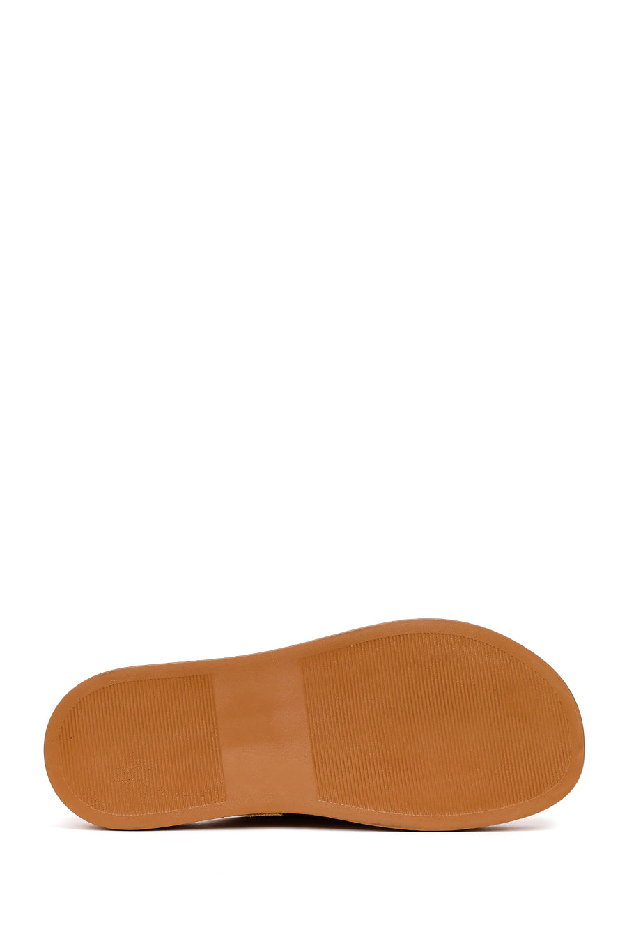 Woman Beige Double-Buckle Thick-Soled Suede Slipper