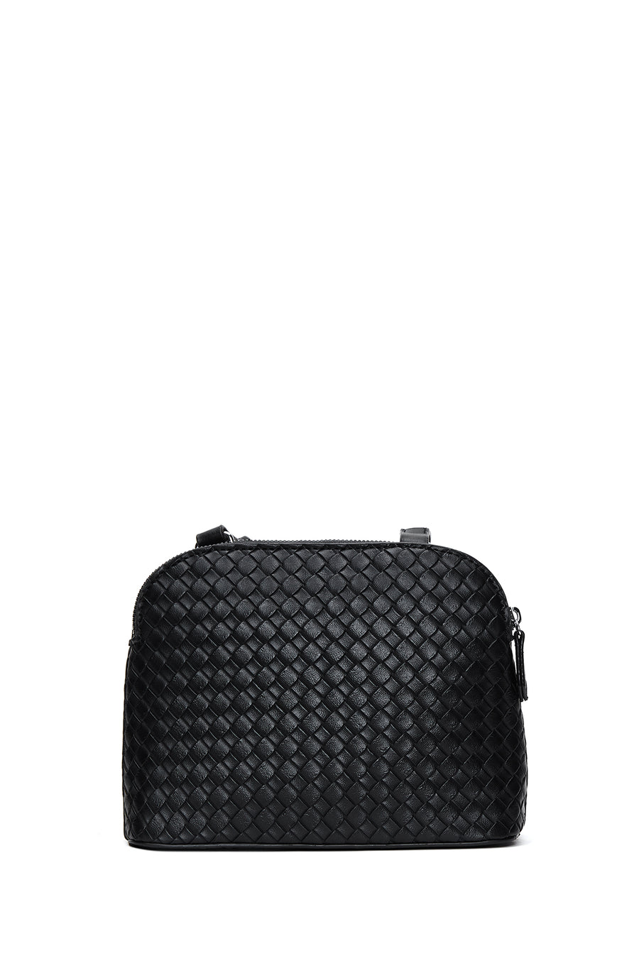 Women's Black Knitted Crossbody Bag