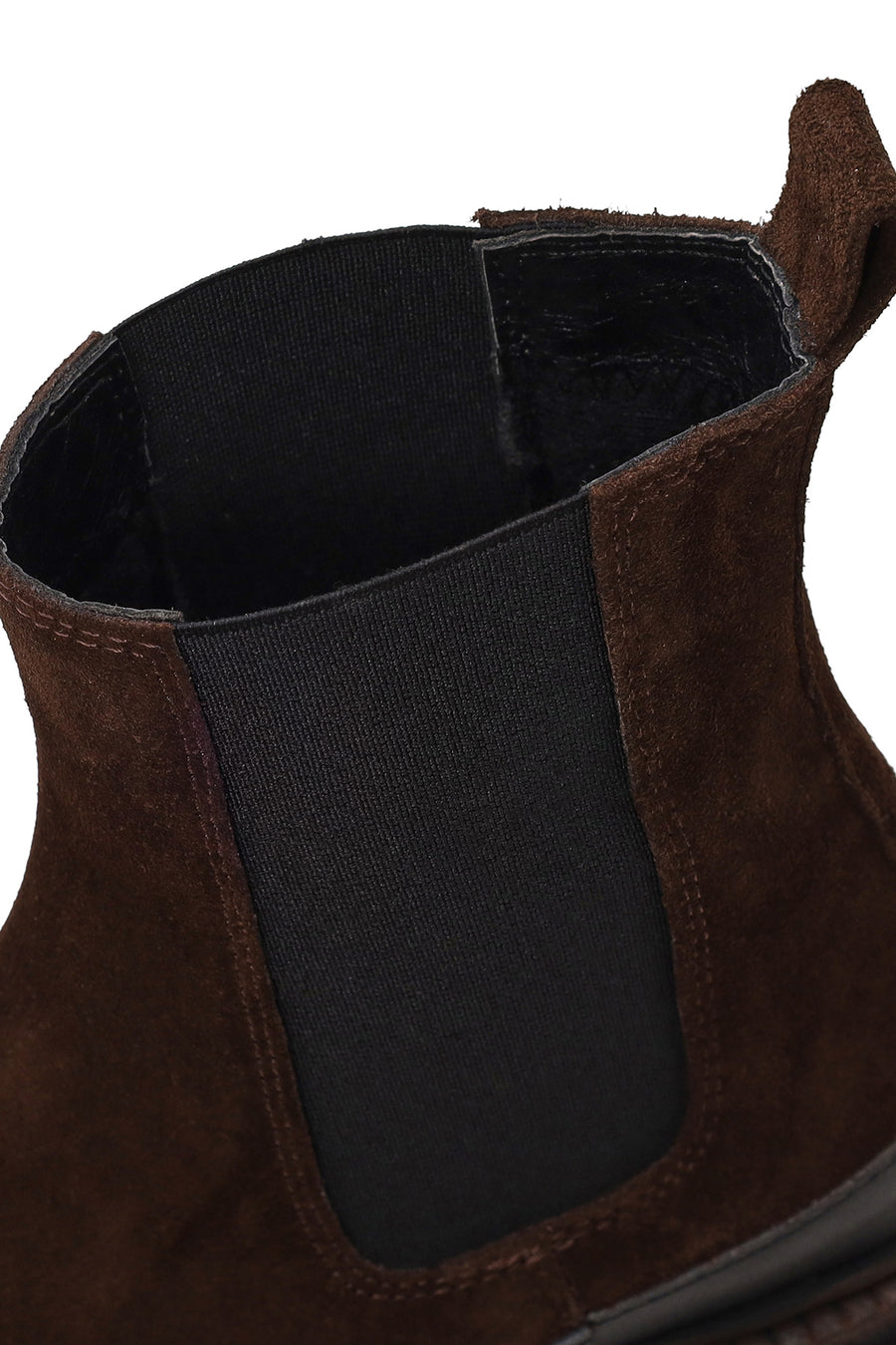 Woman Brown Thick-Soled Suede Chelsea Boots