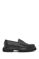 Erkek Siyah Deri Loafer | Derimod