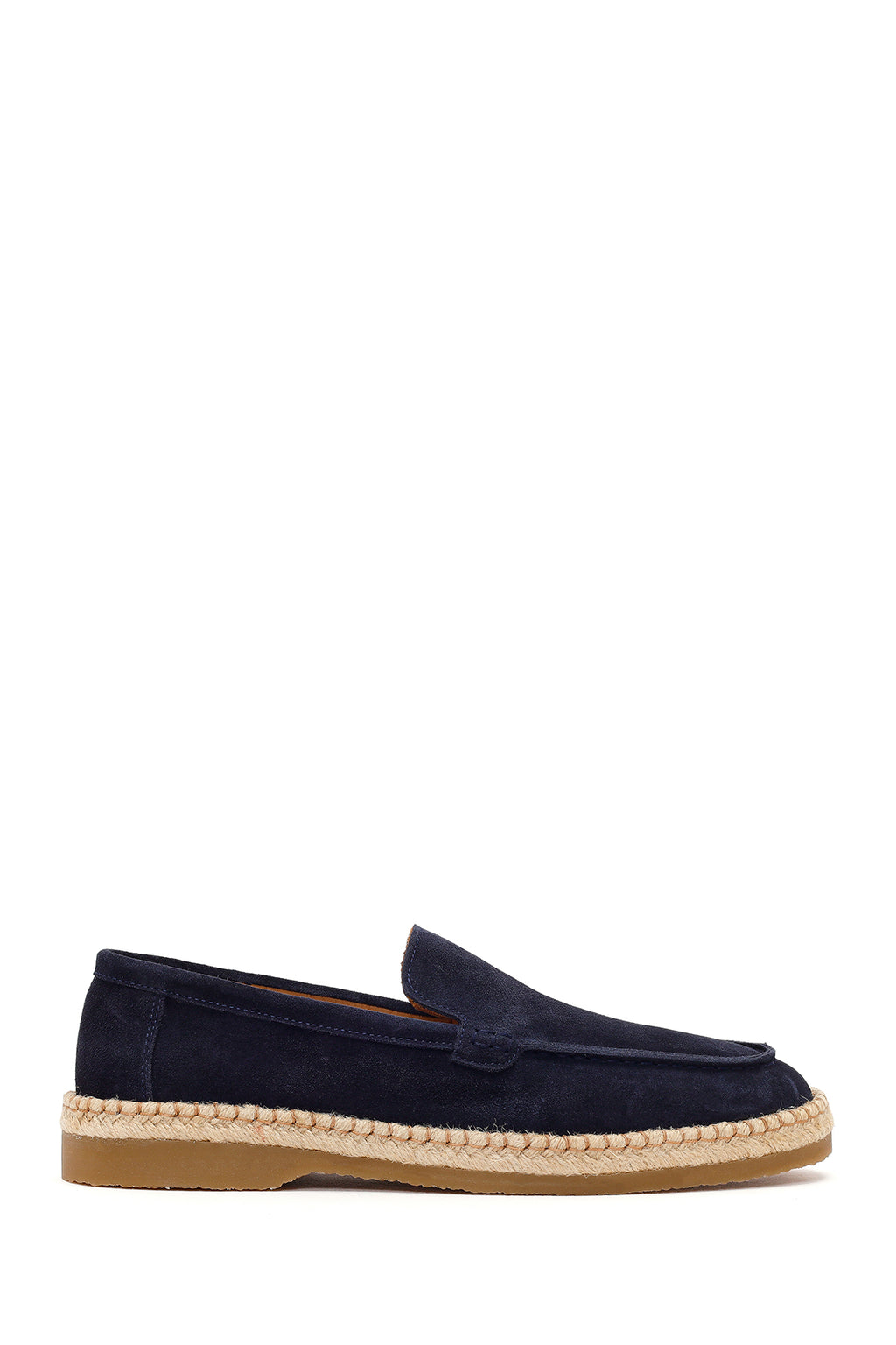 Erkek Lacivert Süet Deri Casual Loafer