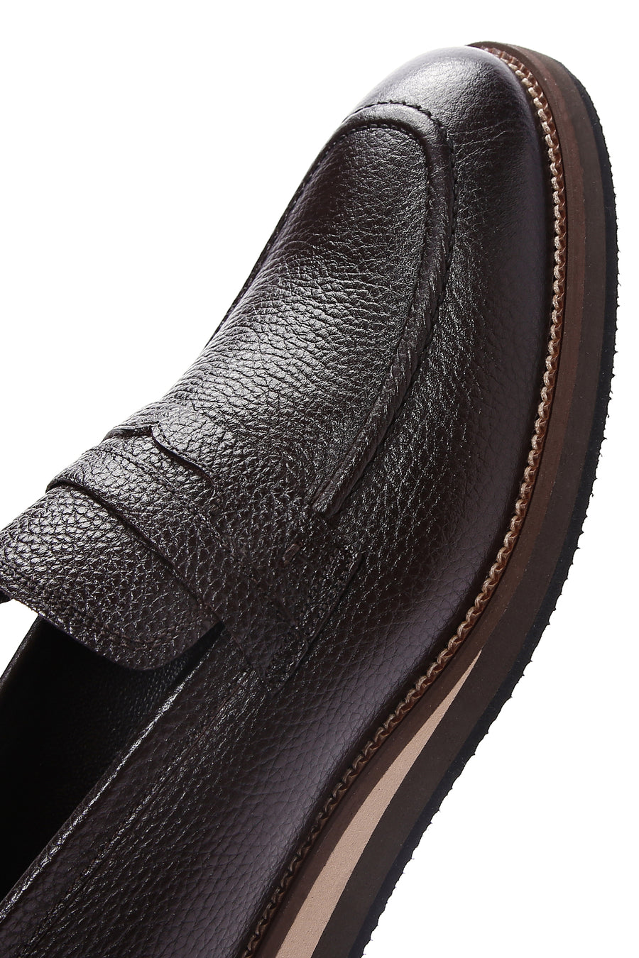 Erkek Kahverengi Deri Casual Loafer