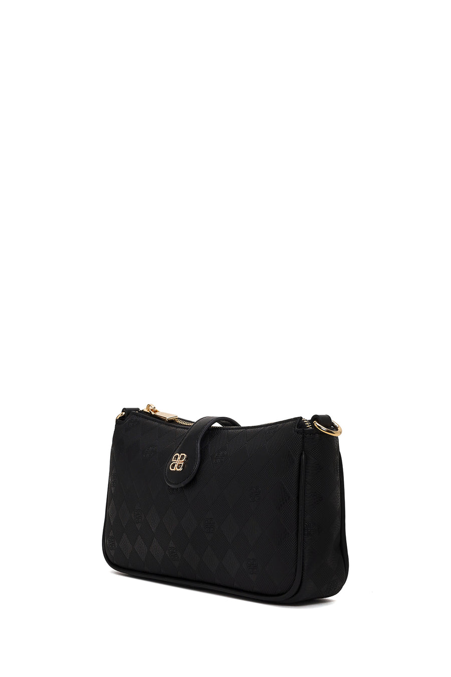 Woman Black Printed Mini Shoulder Bag