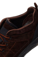 Erkek Kahverengi Bağcıklı Kalın Tabanlı Süet Deri Sneaker | Derimod