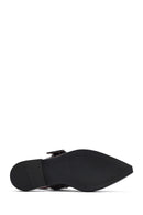 Women's Claret Red Open Back Buckled Patent Leather Ballerinas | Derimod