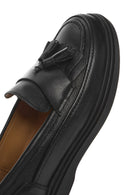 Kadın Siyah Püsküllü Deri Loafer | Derimod