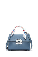 Women's Blue Scarf Detailed Handbag | Derimod