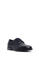Men's Navy Blue Lace-Up Leather Classic Shoes | Derimod