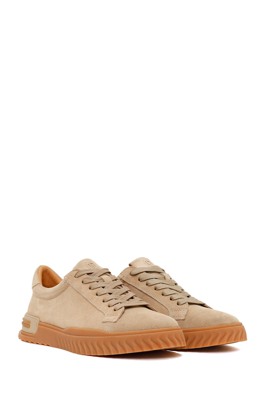 Male Beige Lace-up Suede Casual Sneaker