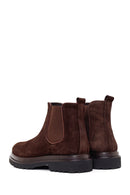 Derimod Black Male Brown Suede Chelsea Boots | Derimod